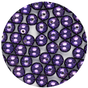 P10 met - Japanese imitation round pearls - metallic colours