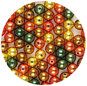 P10 met mix - Japanese imitation round pearls - metallic mixes