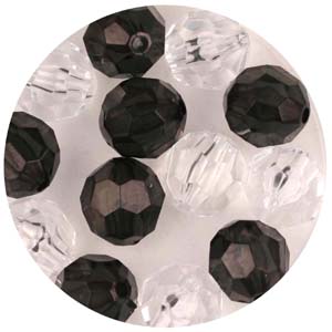 PB1 T Mix faceted round beads - transparent mix PB1 T Mix faceted round beads - transparent mix