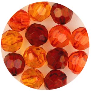 PB31 T Mix faceted round beads - transparent mix PB31 T Mix faceted round beads - transparent mix