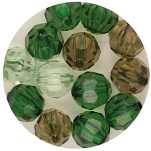 PB32 T Mix faceted round beads - transparent mix PB32 T Mix faceted round beads - transparent mix