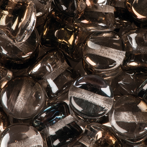 GBPLT-212 Czech pellet pressed beads - crystal valentinite