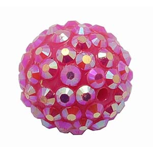 RRB18-8 - Resin Rhinestone Beads - Pink AB