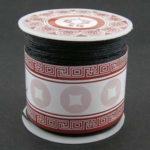 S203 blk Nylon bead cord - black