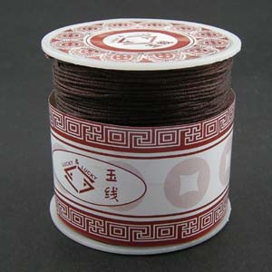 S203 brown Nylon bead cord - brown S203 brown Nylon bead cord - brown