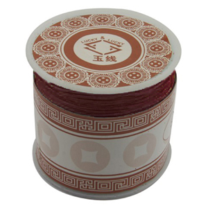 S203 dark red Nylon bead cord - dark red