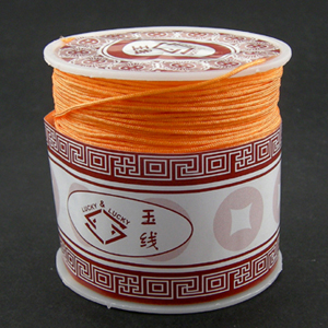 S203 orange Nylon bead cord - orange