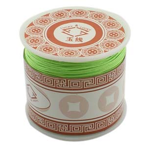 S203 lt green Nylon bead cord - light green S203 lt green Nylon bead cord - light green