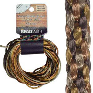 S214-M3 Kumihimo braid: rattail wheatberry mix (4x3 yards) S214-M3 Kumihimo braid: rattail wheatberry mix (4x3 yards)