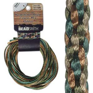 S215-M4 Kumihimo braid: rattail earthtones mix (4x3 yards)