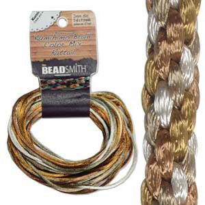 S215-M6 Kumihimo braid: rattail warm neutrals mix (4x3 yards) S215-M6 Kumihimo braid: rattail warm neutrals mix (4x3 yards)