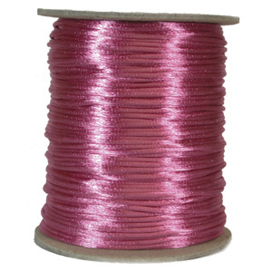 S215 BR PINK Rattail Satin Cord - Bright Pink