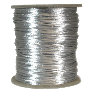S215 SILVER Rattail Satin Cord - Silver S215 SILVER Rattail Satin Cord - Silver