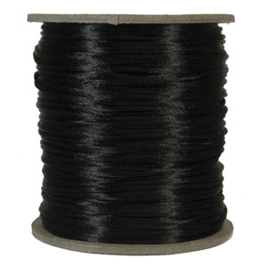 S215 BLACK Rattail Satin Cord - Black