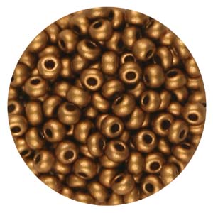SB10-112 Czech size 10 seed bead - copper metallic SB10-112 Czech size 10 seed bead - copper metallic