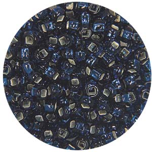 SB10-12 Preciosa Czech seed beads - silver lined capri blue