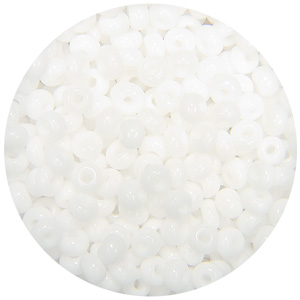 SB7-18 - Czech size 7 seed beads - opaque white