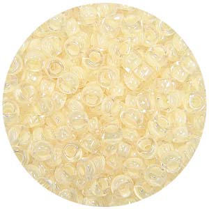 SB10-92 - Czech size 10 seed beads, inside lined - cream