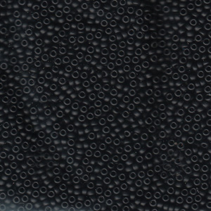 SB11J-9401F Miyuki size 11 seed beads - matte black