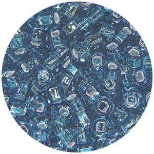 SB11 075 - Matsuno seed beads 11/0 silver lined aqua