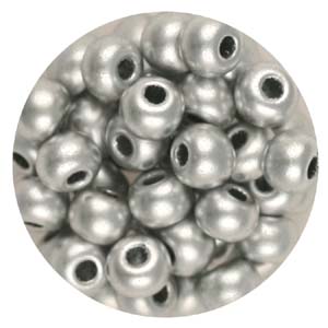 SB6-110 Czech size 6 seed beads - silver metallic 