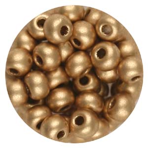 SB6-111 Czech size 6 seed beads - gold metallic SB6-111 Czech size 6 seed beads - gold metallic