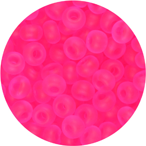 SB6-120 Czech size 6 seed beads, semi-matt - neon pink SB6-120 Czech size 6 seed beads, semi-matt - neon pink