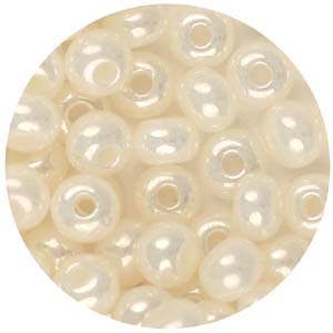 SB6-17 Czech size 6 seed beads - ceylon pearl SB6-17 Czech size 6 seed beads - ceylon pearl
