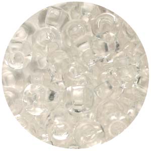 SB6-26 Czech size 6 seed beads, transparent - crystal SB6-26 Czech size 6 seed beads, transparent - crystal