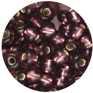 SB6-8 Czech size 6 seed beads silver lined - purple SB6-8 Czech size 6 seed beads silver lined - purple