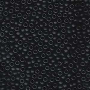 SB8J-9401F Miyuki size 8 seed beads - matte black SB8J-9401F Miyuki size 8 seed beads - matte black