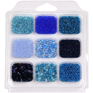 SBX-SB2 Seed Bead Selection Box - blues SBX-SB2 Seed Bead Selection Box - blues