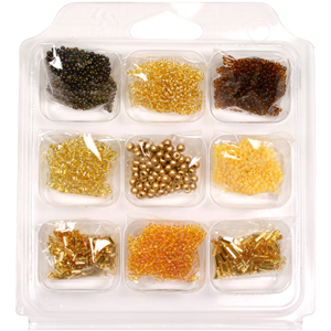 SBX-SB3 Seed Bead Selection Box - bronze/gold
