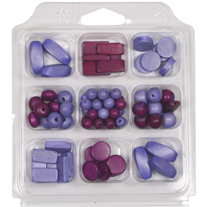 SBX-WB2 Wooden Bead Selection Box - Purples