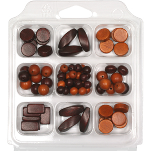 SBX-WB5 Wooden Bead Selection Box - Caramel SBX-WB5 Wooden Bead Selection Box - Caramel