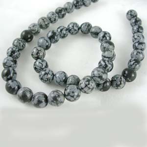 SP-SN5 - Snowflake Obsidian Round