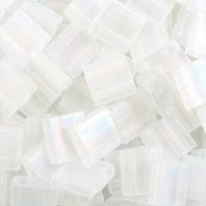 TL 131FR Miyuki tila beads - matte transparent crystal AB