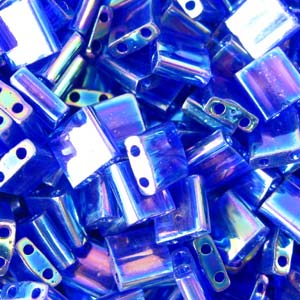 TL 177 Miyuki tila beads - transparent cobalt AB TL 177 Miyuki tila beads - transparent cobalt AB