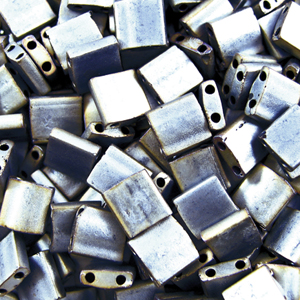 TL 2002 Miyuki tila beads - matte metallic silver grey TL 2002 Miyuki tila beads - matte metallic silver grey