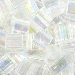TL 250 Miyuki tila beads - crystal AB TL 250 Miyuki tila beads - crystal AB