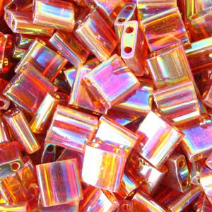 TL 257 Miyuki tila beads - transparent topaz AB TL 257 Miyuki tila beads - transparent topaz AB