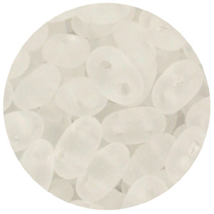 SBT-26M - Czech twin seed beads - crystal matt