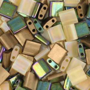 TL M8 Miyuki tila beads - earth tones mix TL M8 Miyuki tila beads - earth tones mix