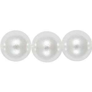 P12C-1 - Chinese round plastic pearls - white