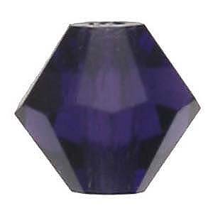 CCBIC03 93 - Czech crystal bicones - deep purple