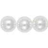 P6C-1 - chinese round plastic pearls - white