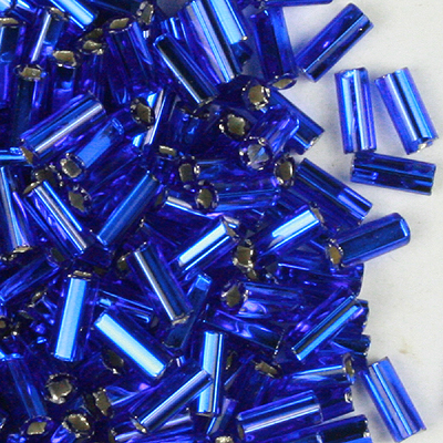 BB3-14 - size 3 bugle beads - royal blue