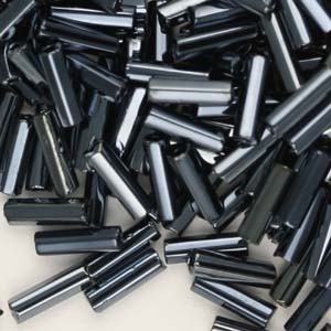 BB2-20 - size 2 bugle beads - gun metal