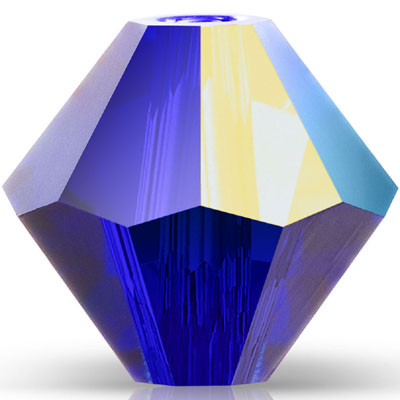 PCBIC03 PL AB 1 COBBLU AB - Preciosa crystal bicones - cobalt blue AB