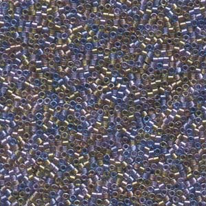 DB986 - Miyuki Delica Beads - purple/bronze colour lined mix